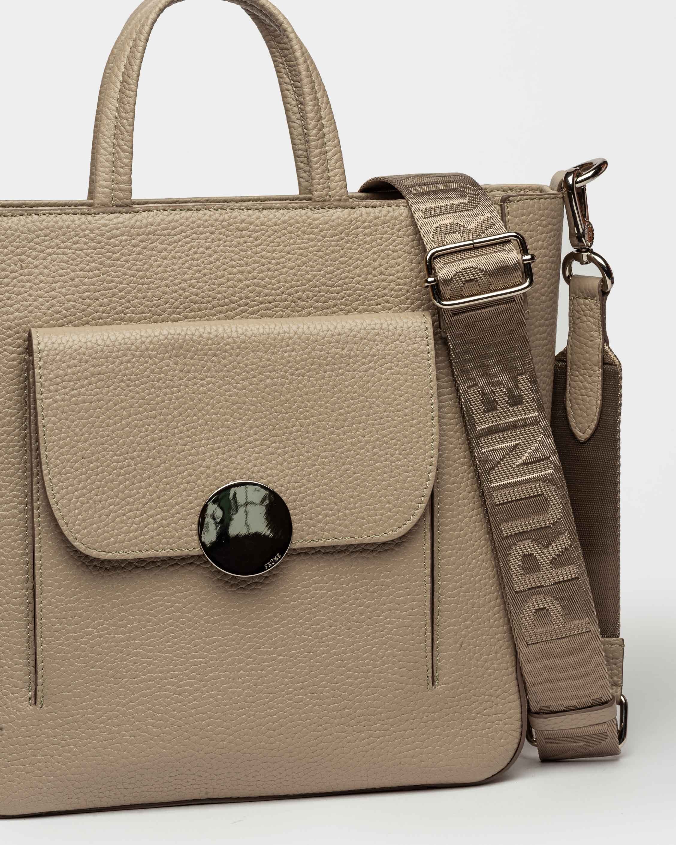 SHOPPER THE CIRCLE EN CUERO GRANEADO