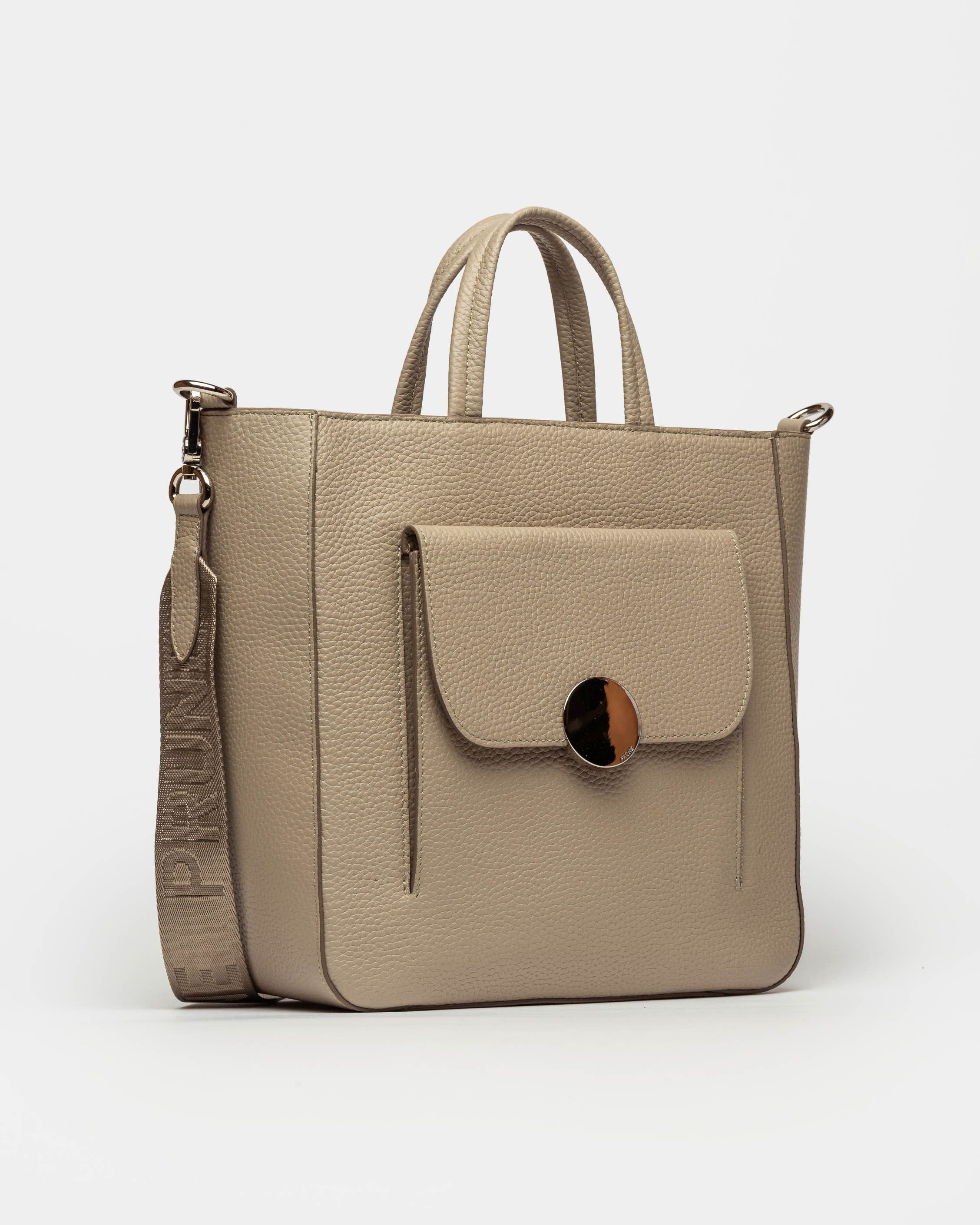 SHOPPER THE CIRCLE EN CUERO GRANEADO